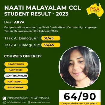 Naati CCL Malayalam for PSA Study