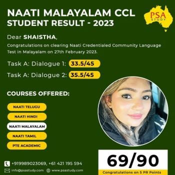 Naati CCL Malayalam for PSA Study