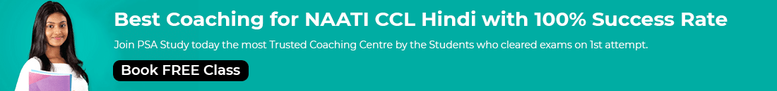 NAATI CCL Hindi coaching banner – PSA Study offers the best NAATI Hindi classes with 100% success rate and free trial class.