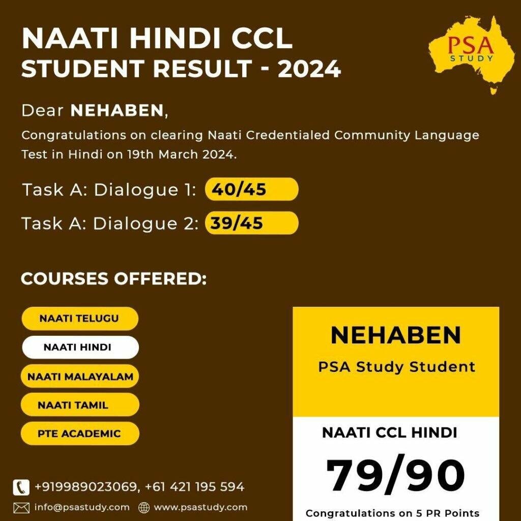 Expert Hindi tutors for NAATI CCL exam preparation