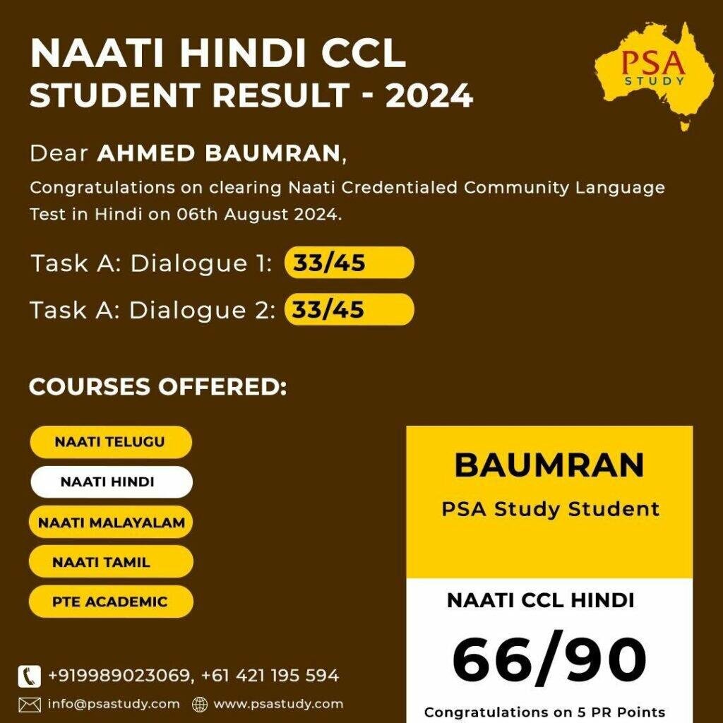 NAATI CCL Hindi Coaching