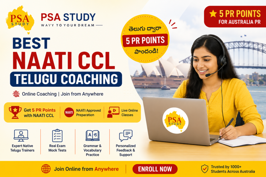 Best NAATI CCL Telugu Coaching Australia – Ace Your Exam!