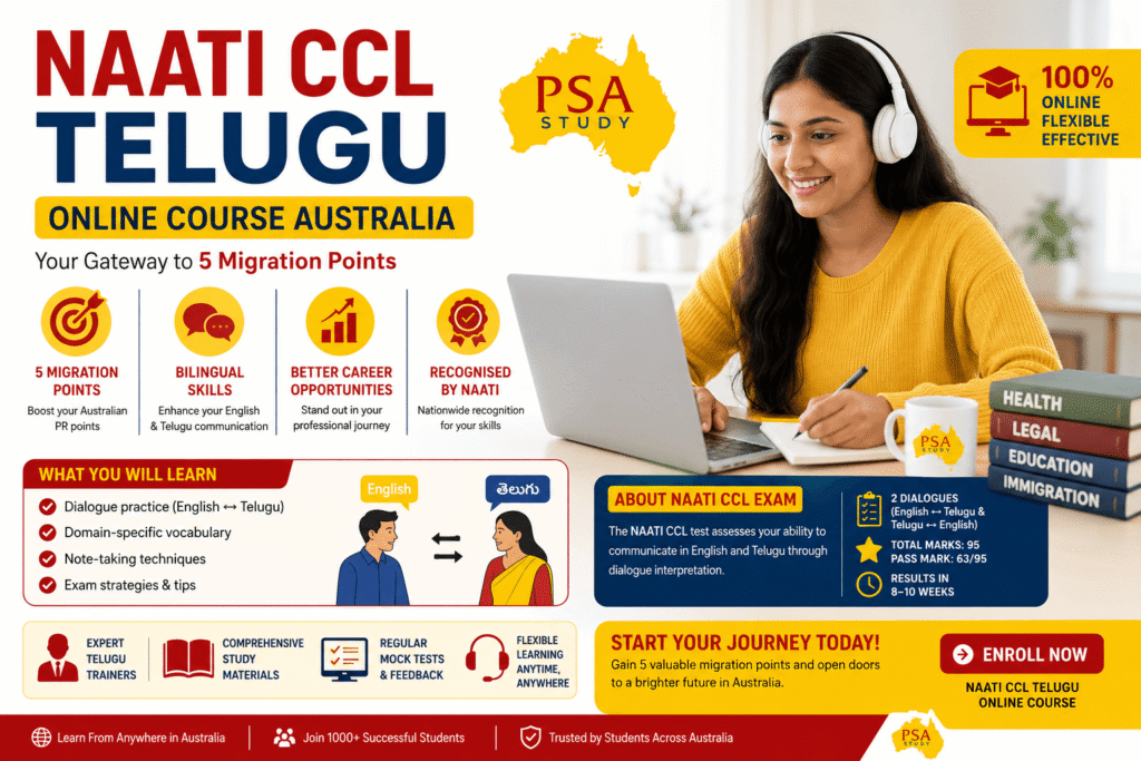 NAATI CCL Telugu Online Course Australia: Your Path to Certification