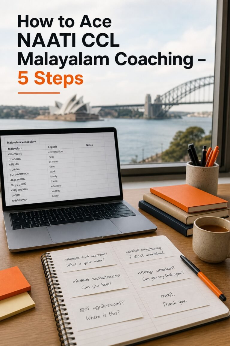 How to Ace NAATI CCL Malayalam Coaching – 5 Steps