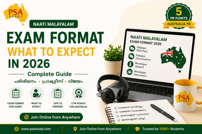 naati malayalam exam format